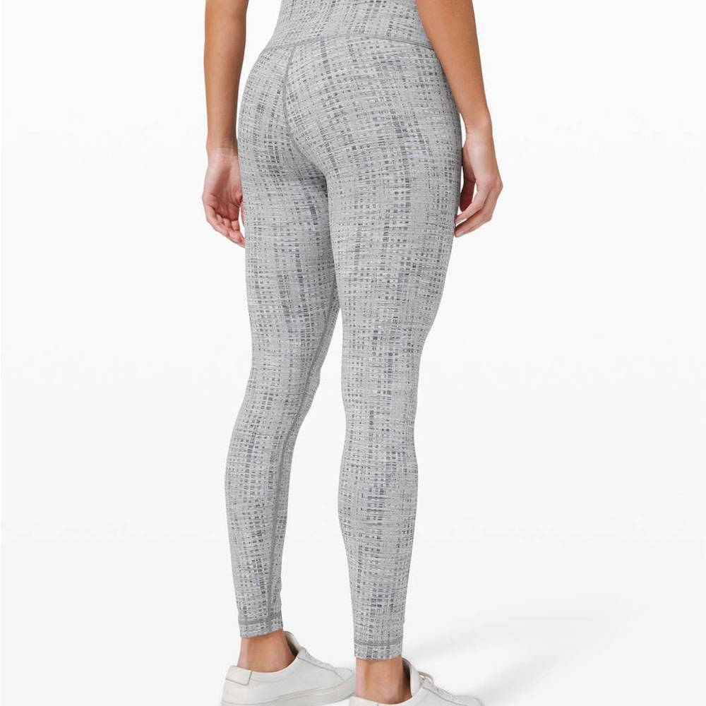 Lululemon Soulcycle Jacquard Gray High-Rise Heathered Leggings
